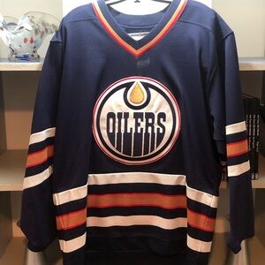 Official Licensed CCM Oilers Hockey Jersey